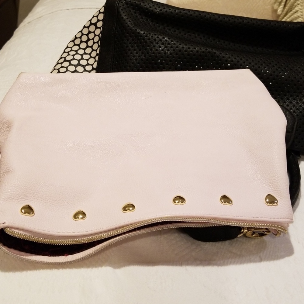 Handbag with organizer in pink